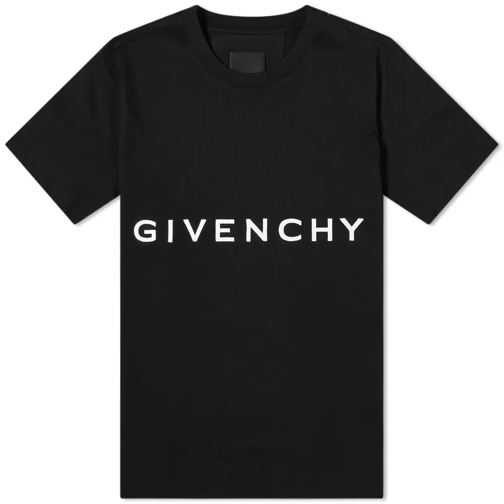 Givenchy Black Embroidered Logo T-Shirt