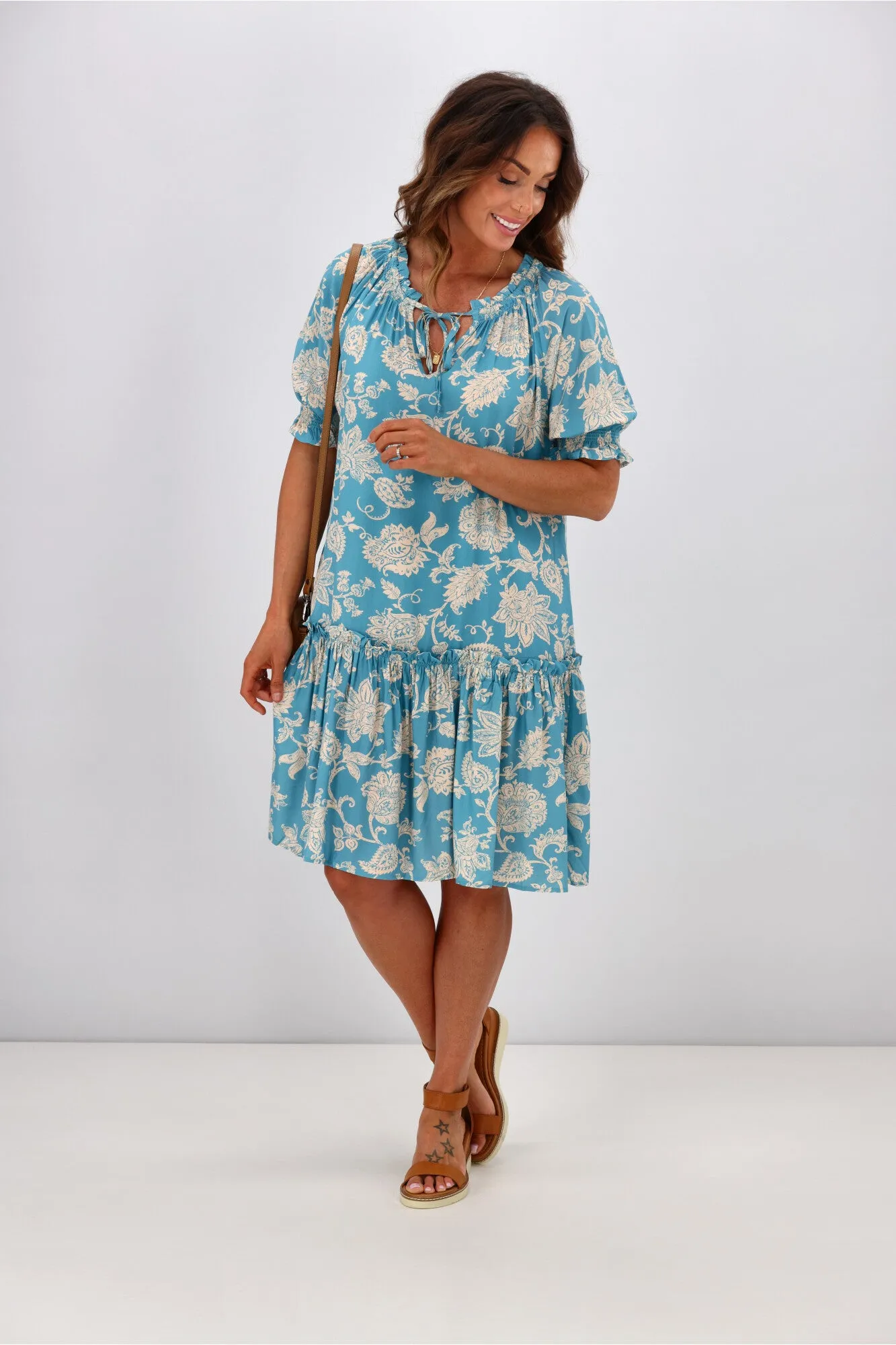 Gloss by Shine On Elena Dress Blue