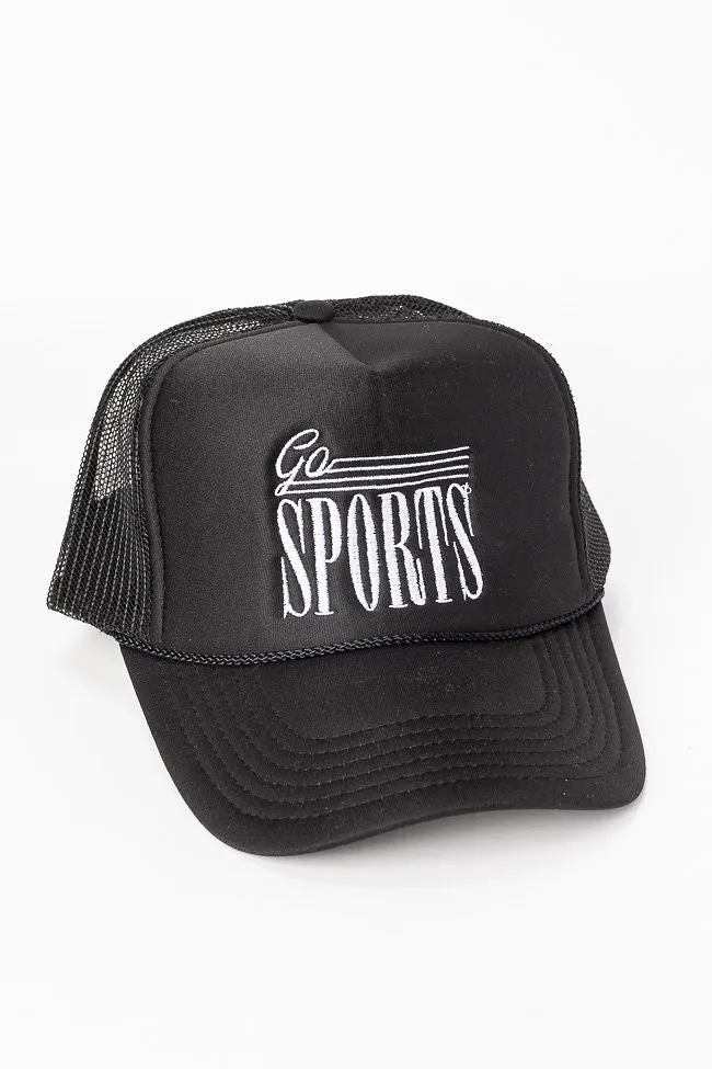 Go Sports Black Trucker Hat