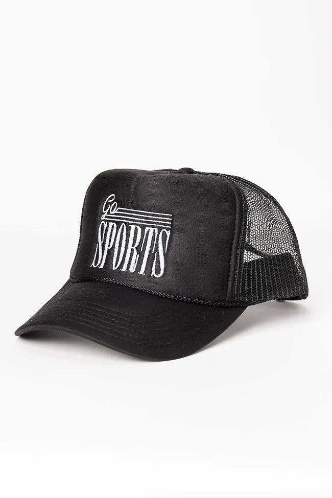 Go Sports Black Trucker Hat