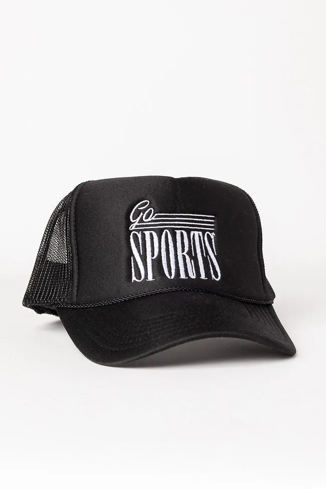 Go Sports Black Trucker Hat