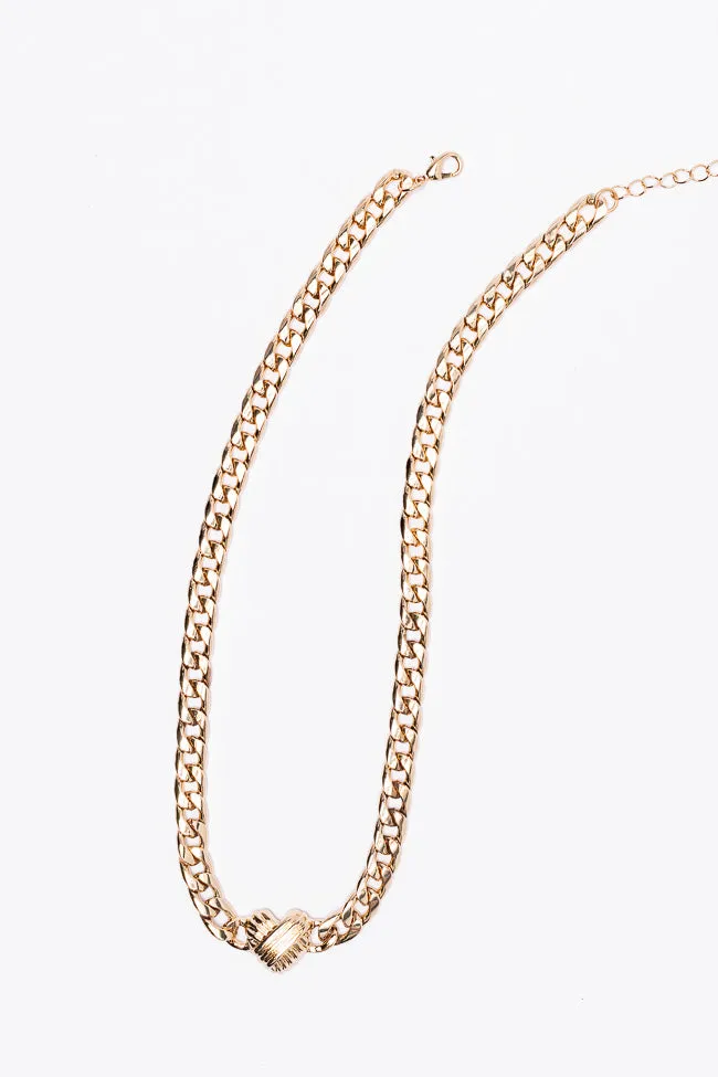 Gold Heart Choker