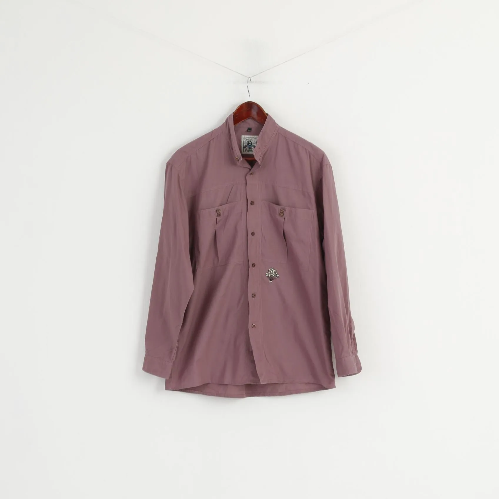 GOLDRESS Men 39/40 M Casual Shirt Plum 1 Rallye Monte Carlo Long Sleeve Top