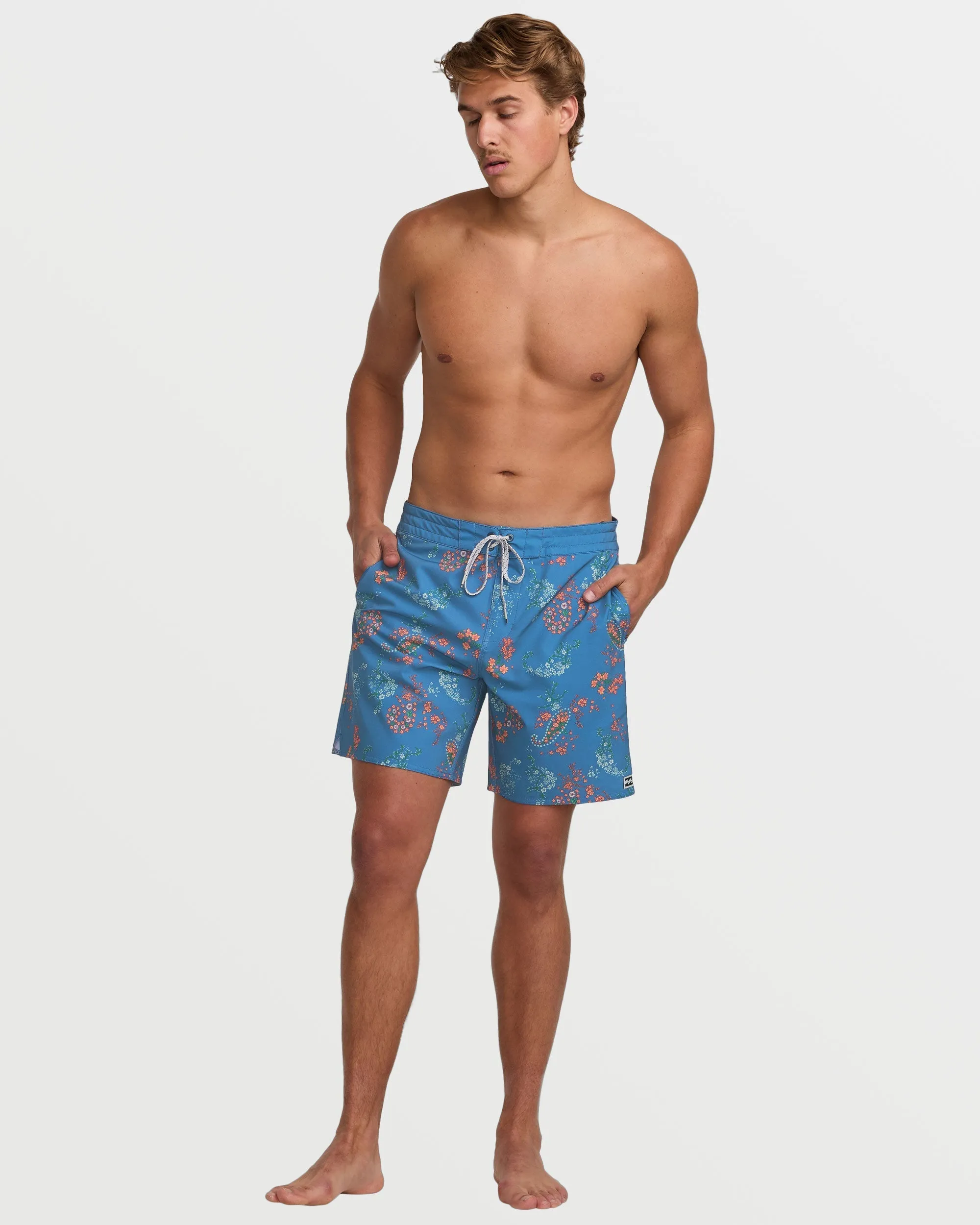 Good Times Lo Tide 18" Boardshorts - Bay Blue Billabong