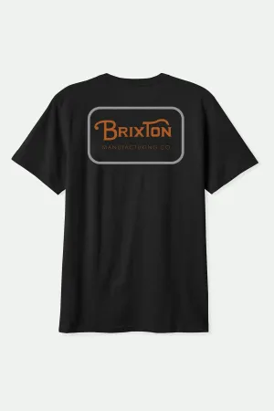 Grade S/S Standard T-Shirt - Black/Rust/Smoke Grey Brixton
