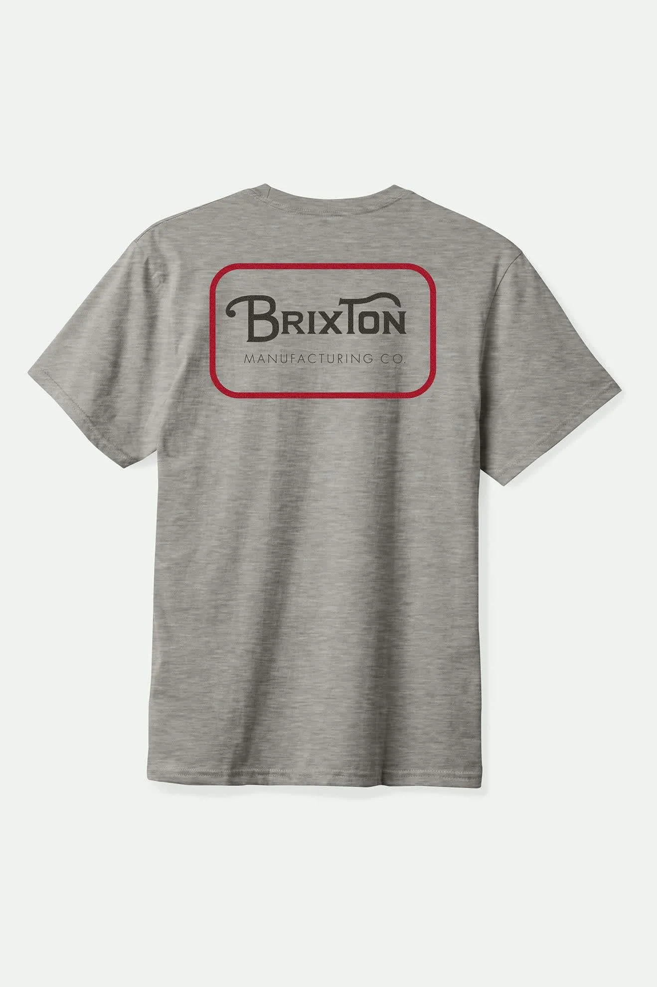 Grade S/S Standard T-Shirt - Heather Grey/Washed Black/Dark Red Brixton
