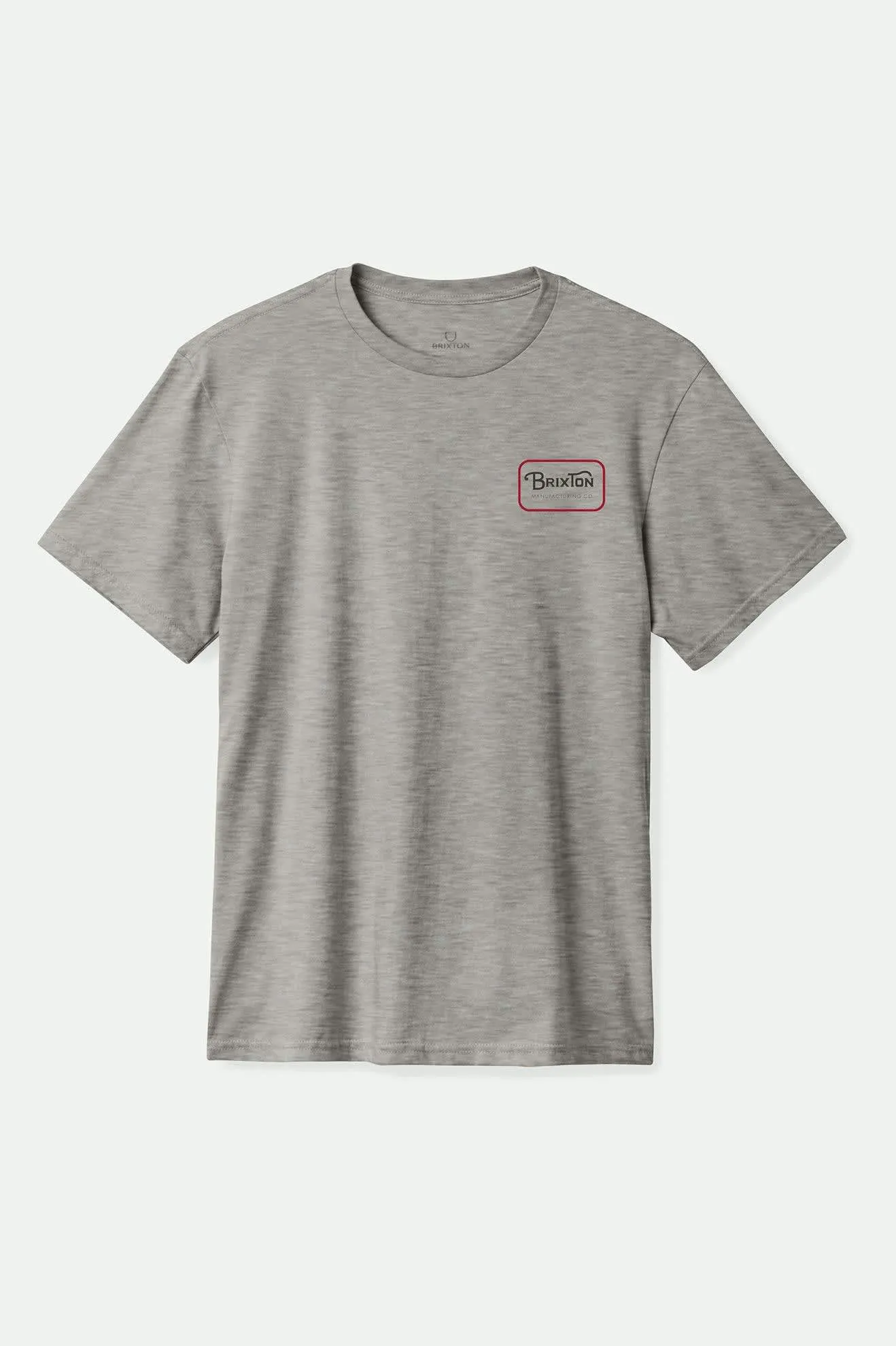 Grade S/S Standard T-Shirt - Heather Grey/Washed Black/Dark Red Brixton