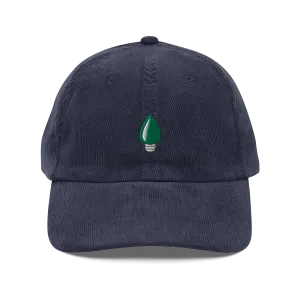 Green Holiday Light Corduroy Hat