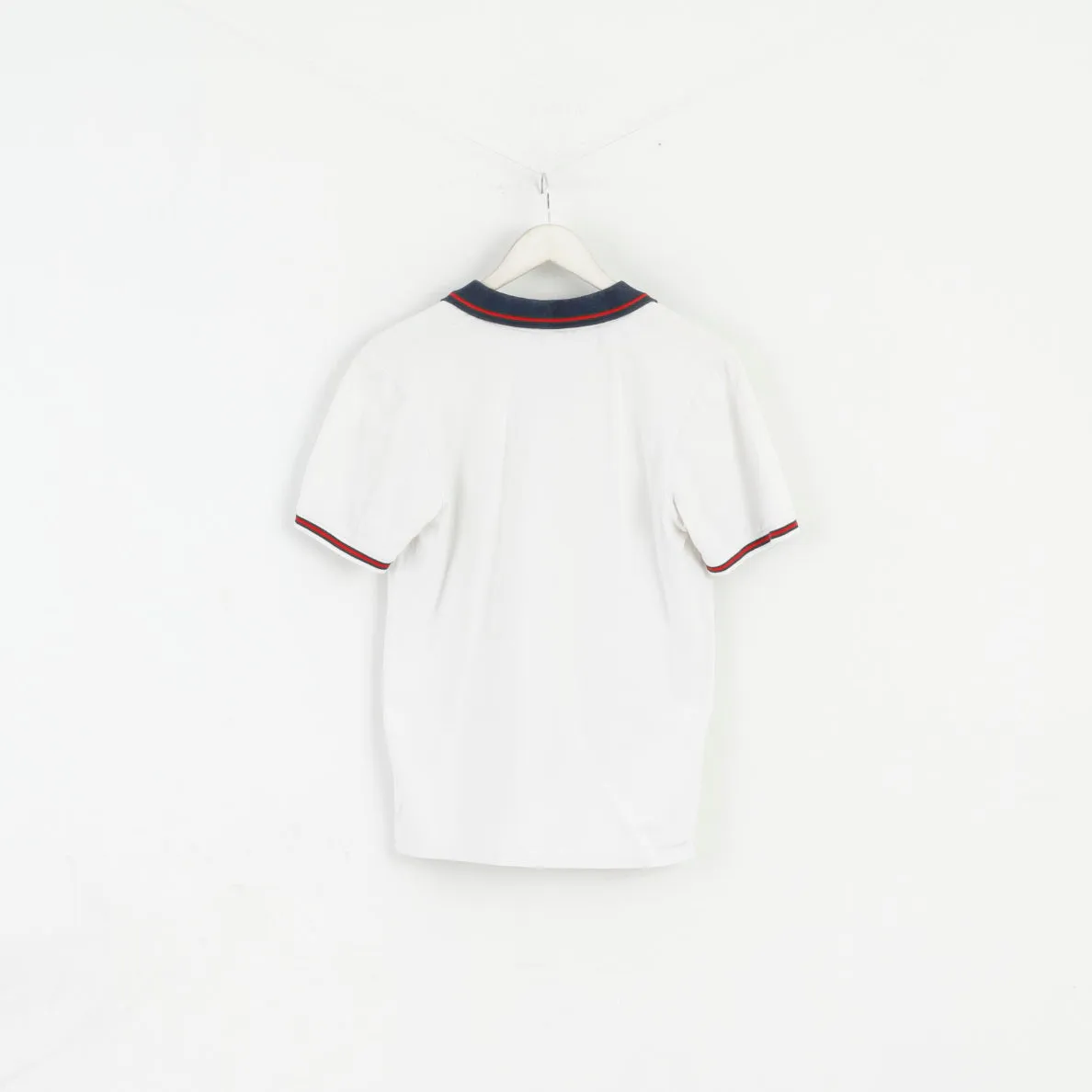 Gucci Men S Polo Shirt White Classic Detailed Buttons Stretch Fit Top
