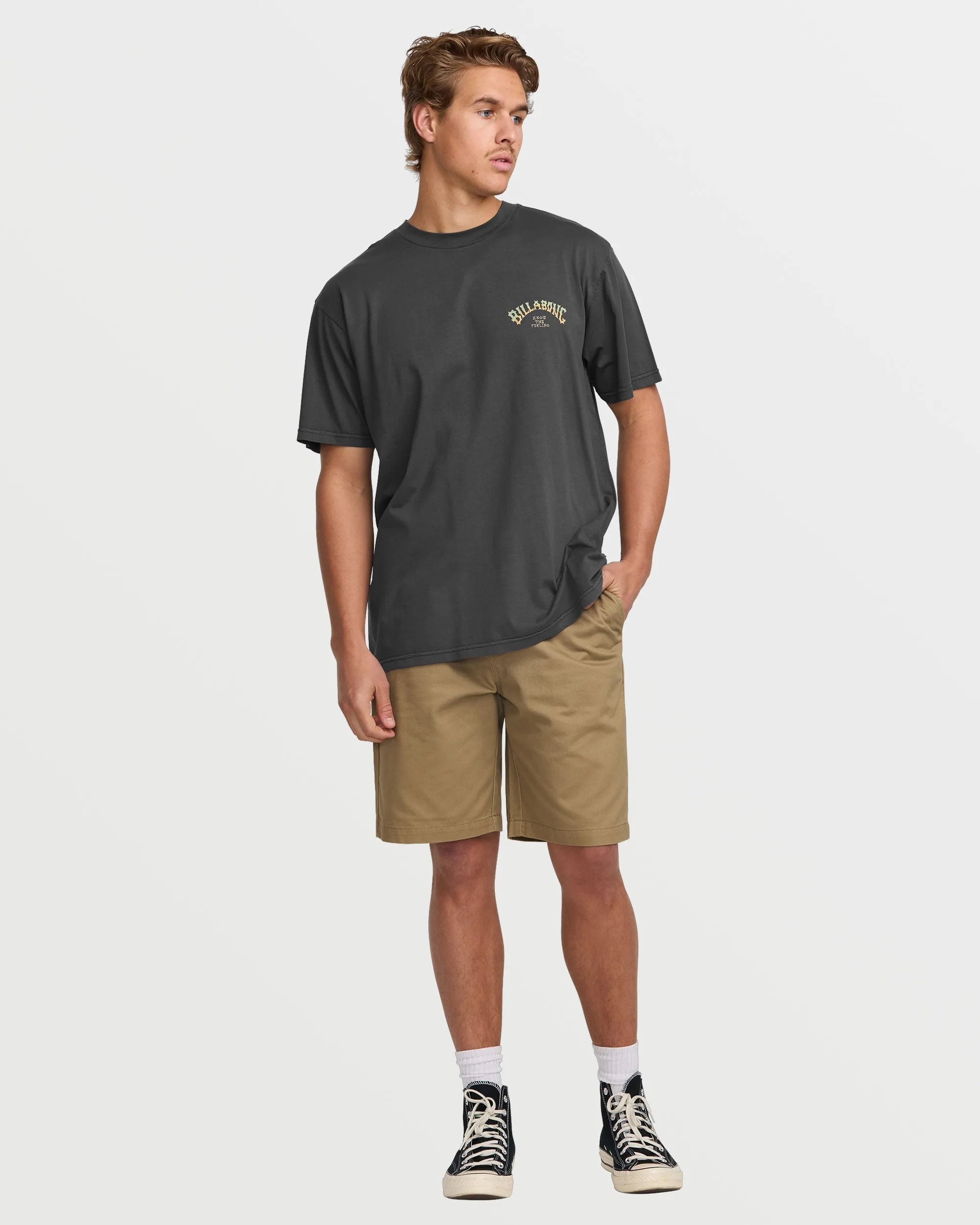 Hack Premium Wave Wash Tee - Washed Black Billabong