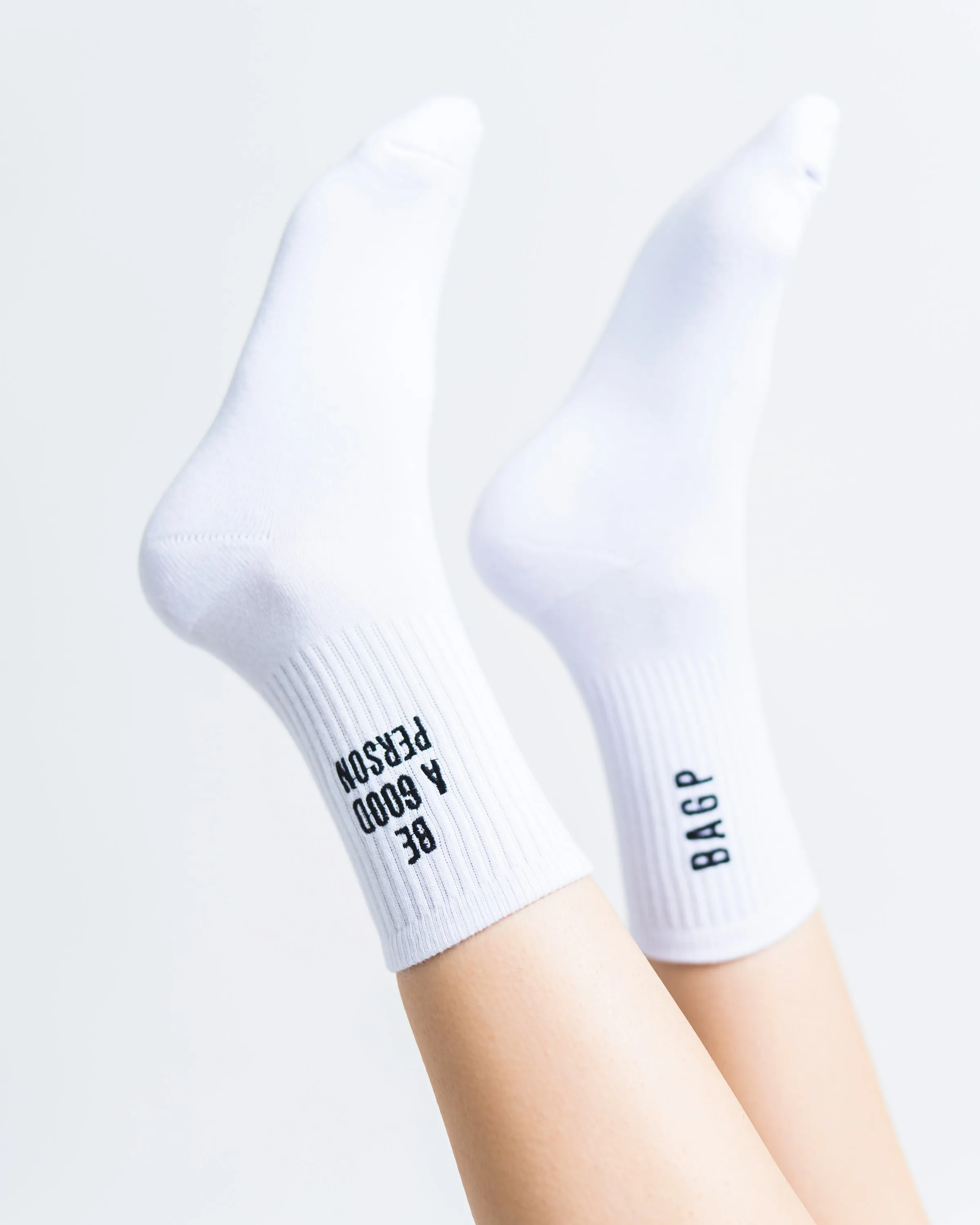 Half Crew Socks - White