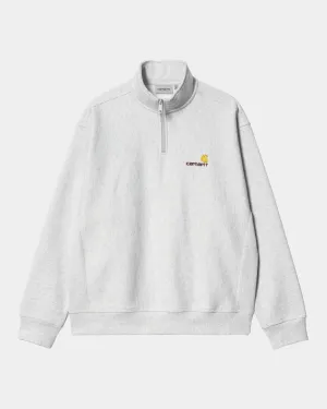 Half Zip American Script Sweatshirt | Ash Heather Carhartt WIP
