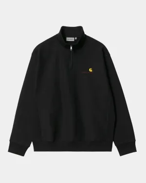Half Zip American Script Sweatshirt | Black Carhartt WIP