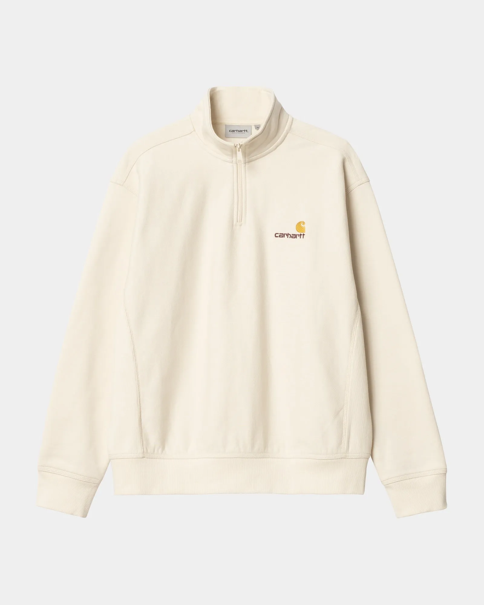 Half Zip American Script Sweatshirt | Natural Carhartt WIP