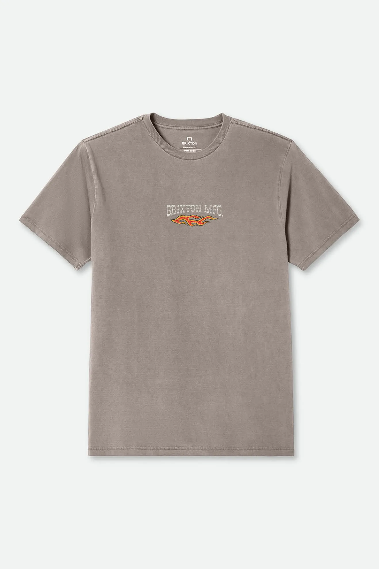 Hardee S/S Standard T-Shirt - Cinder Worn Wash Brixton