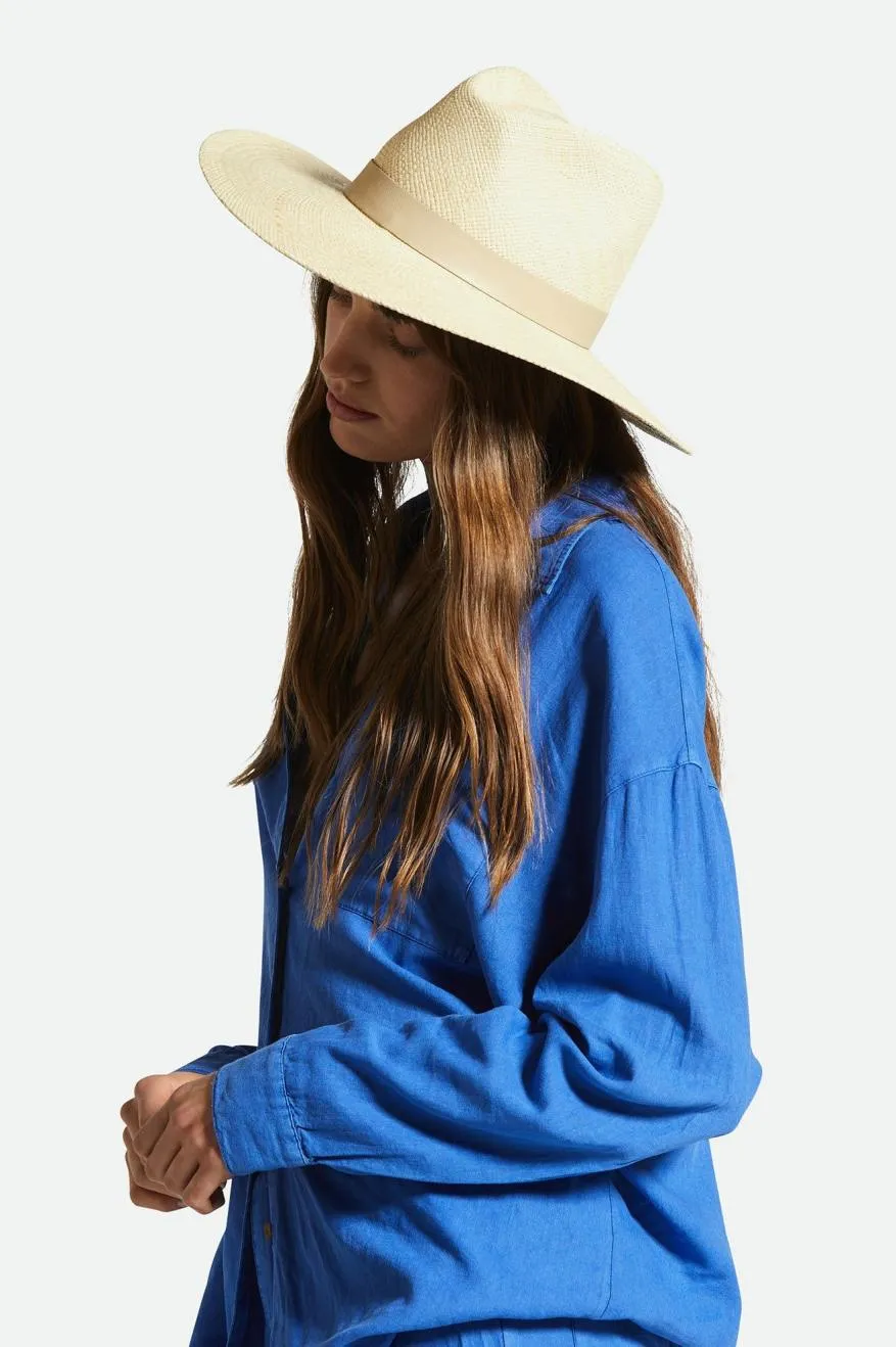 Harper Panama Straw Hat - Catalina Sand Brixton