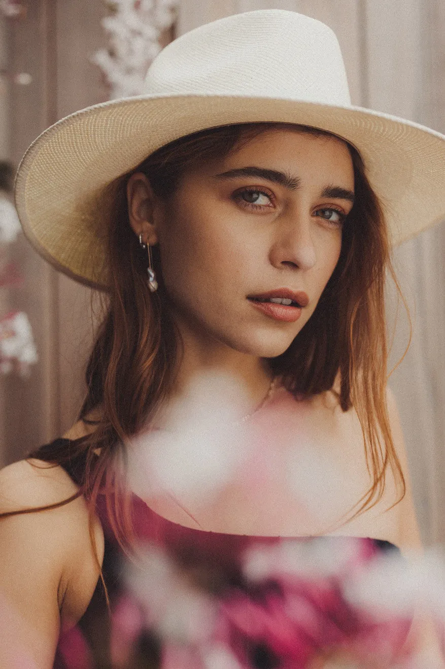 Harper Panama Straw Hat - Panama White Brixton