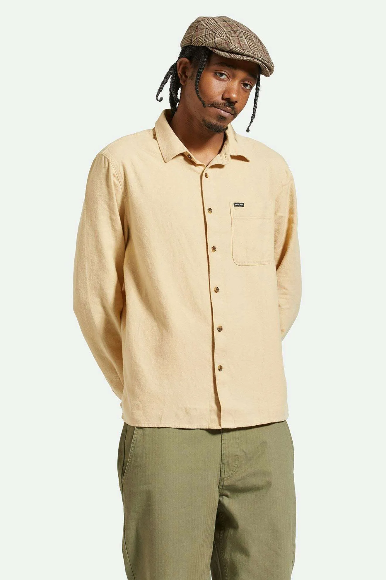 Hasting Lightweight Ultra Soft Flannel - Wheat Brixton