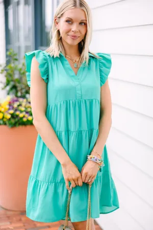 Hear You Loud And Clear Jade Green Babydoll Dress