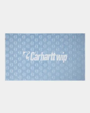 Heart Train Sport Towel Big | Bluebird / White Carhartt WIP