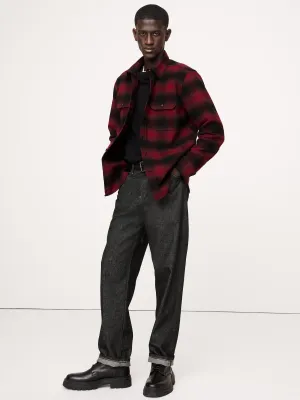 Heavyweight Flannel Overshirt Banana Republic