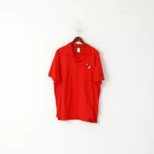 Helly Hansen Men XXL Polo Shirt Red Cotton Nor 1877 Classic Stretch Top