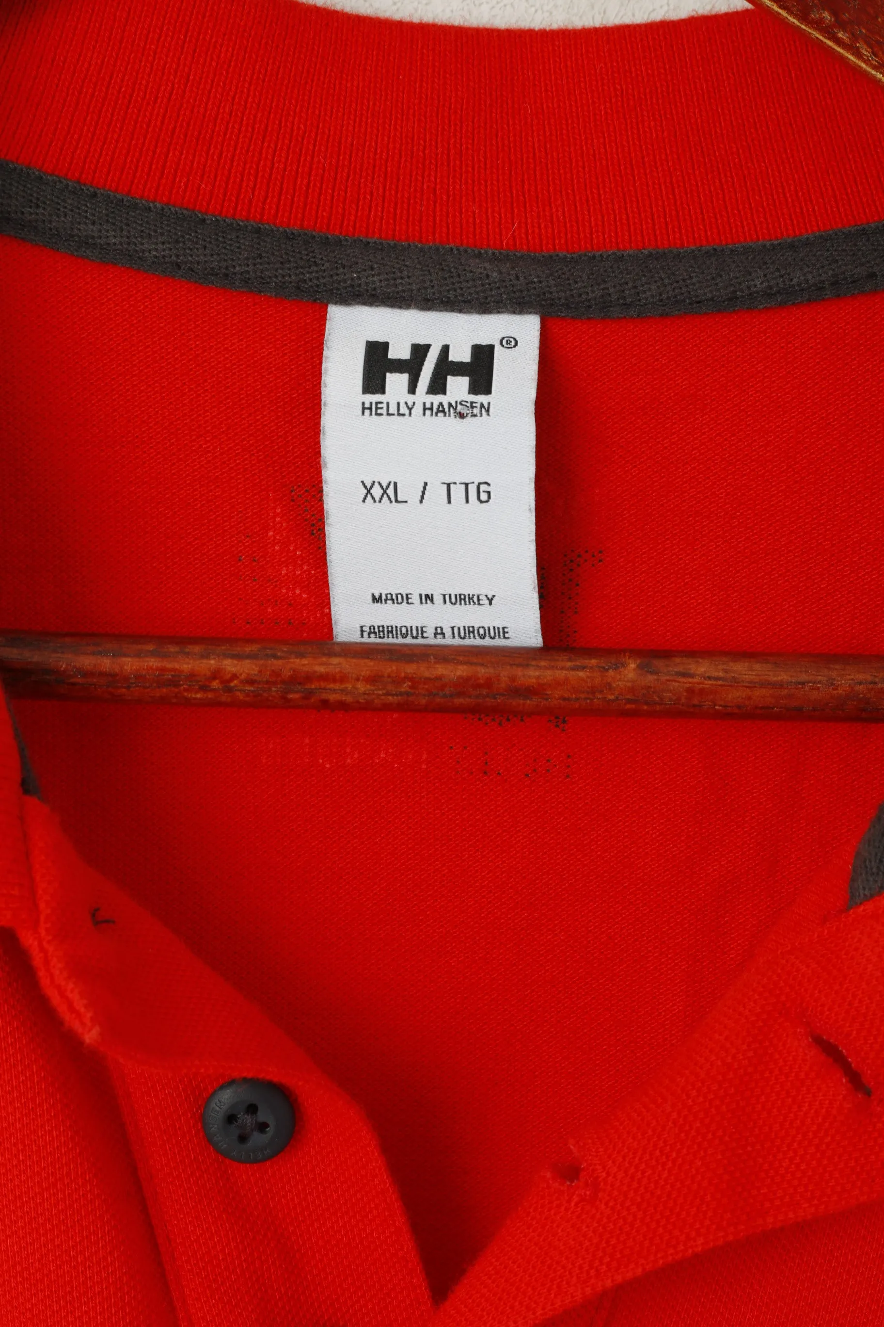 Helly Hansen Men XXL Polo Shirt Red Cotton Nor 1877 Classic Stretch Top