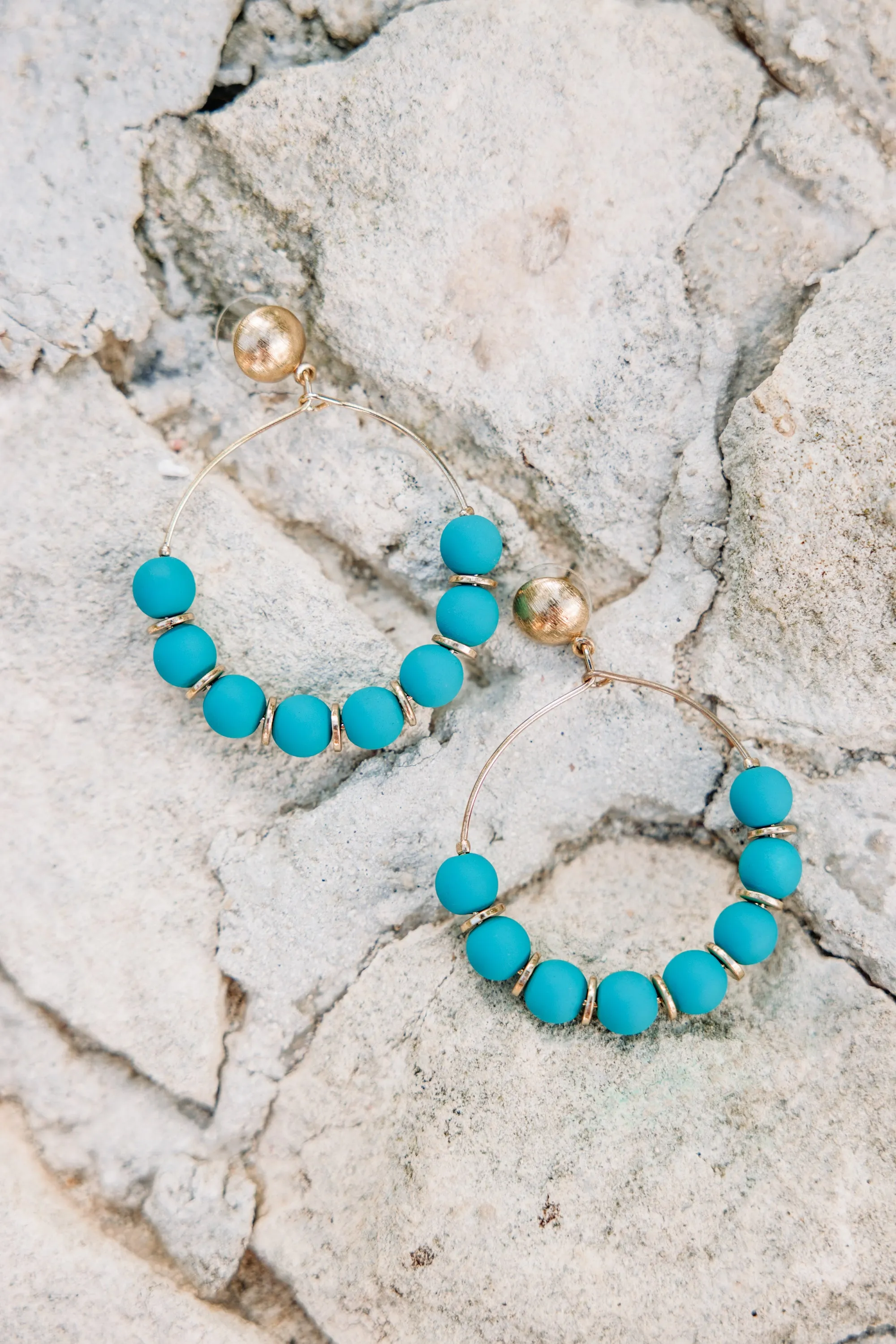 Here For You Teal Blue Earrings