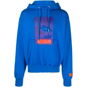 Heron Preston Blue Censored Print Hoodie