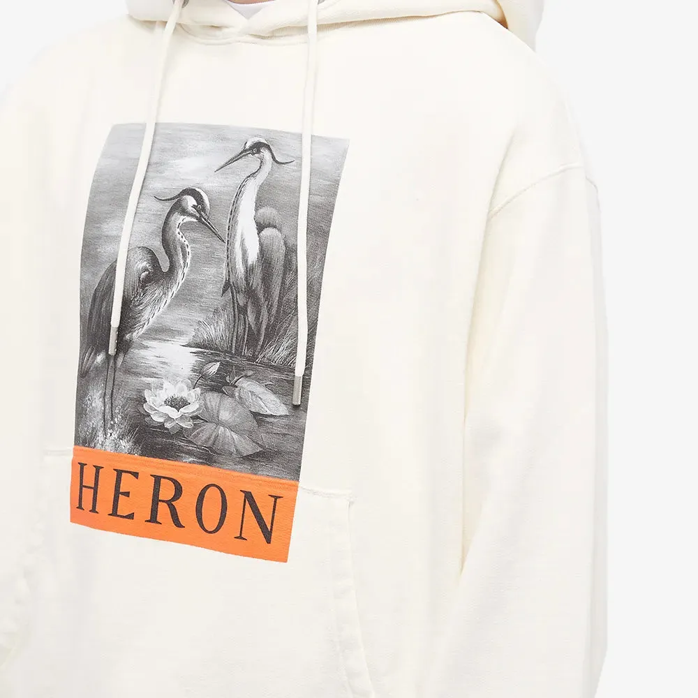 Heron Preston White Heron Print Hoodie