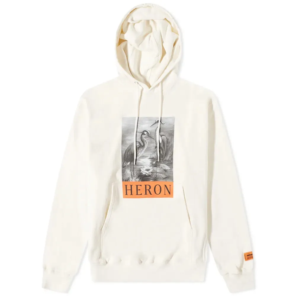 Heron Preston White Heron Print Hoodie
