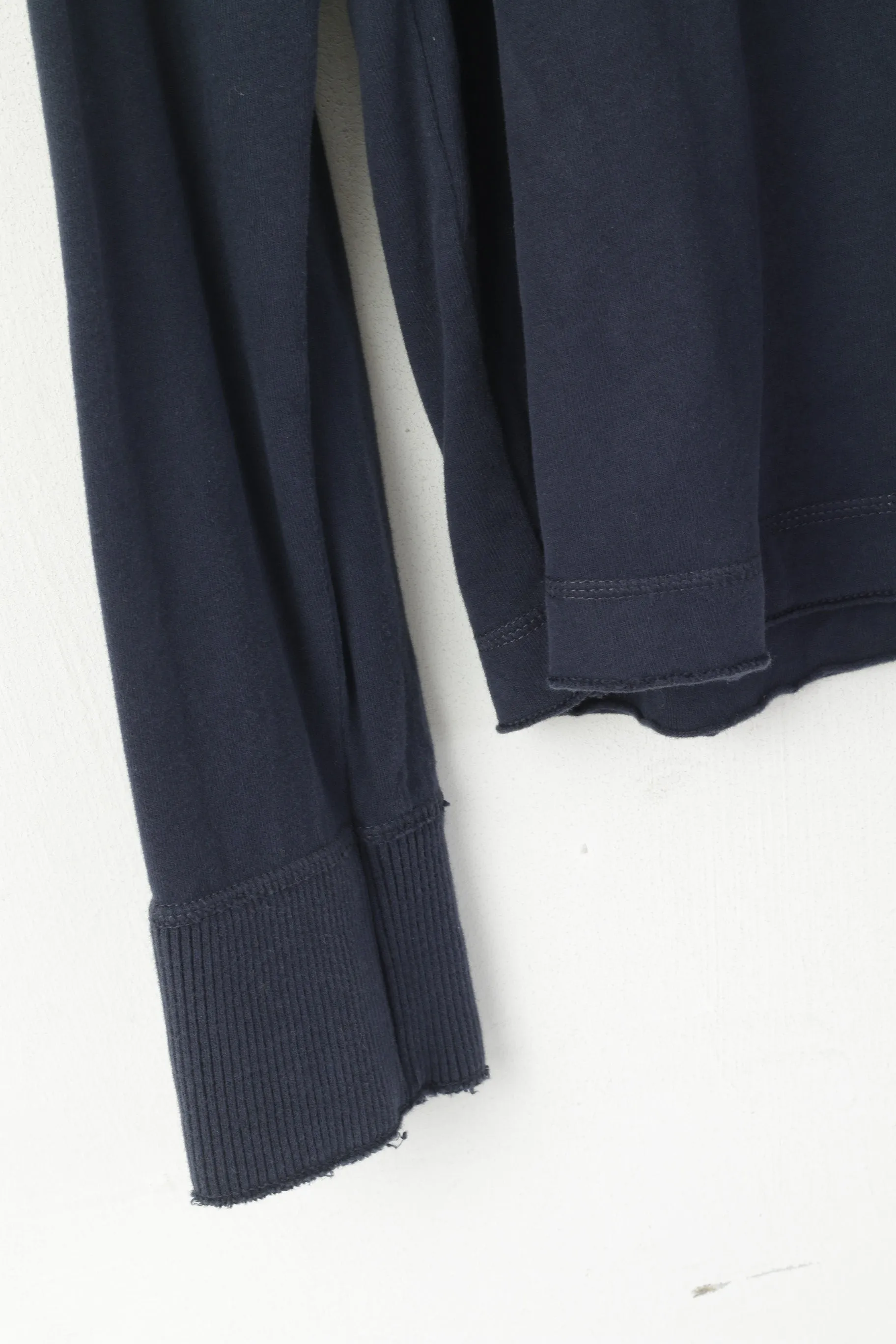 Hollister California Men L Long Sleeved Shirt Navy Cotton Stretch Malibu Top