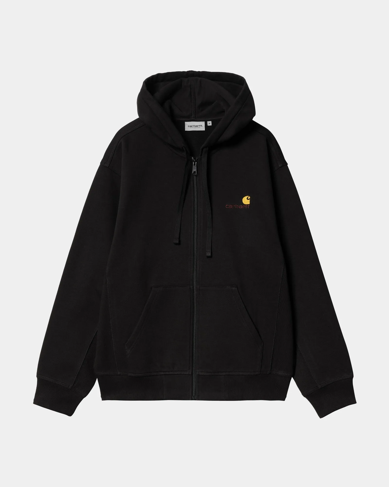 Hooded American Script Jacket | Black Carhartt WIP