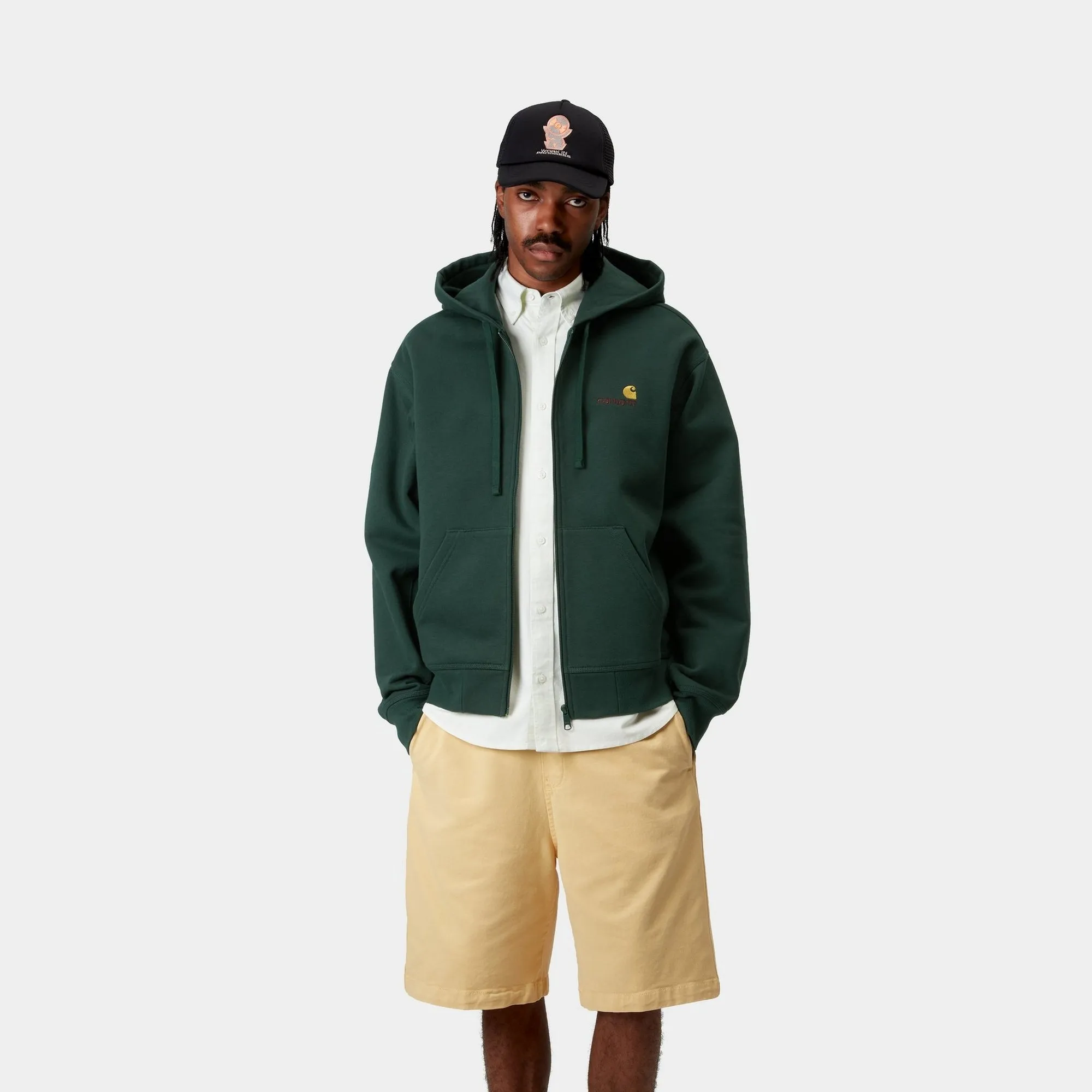 Hooded American Script Jacket | Conifer Carhartt WIP