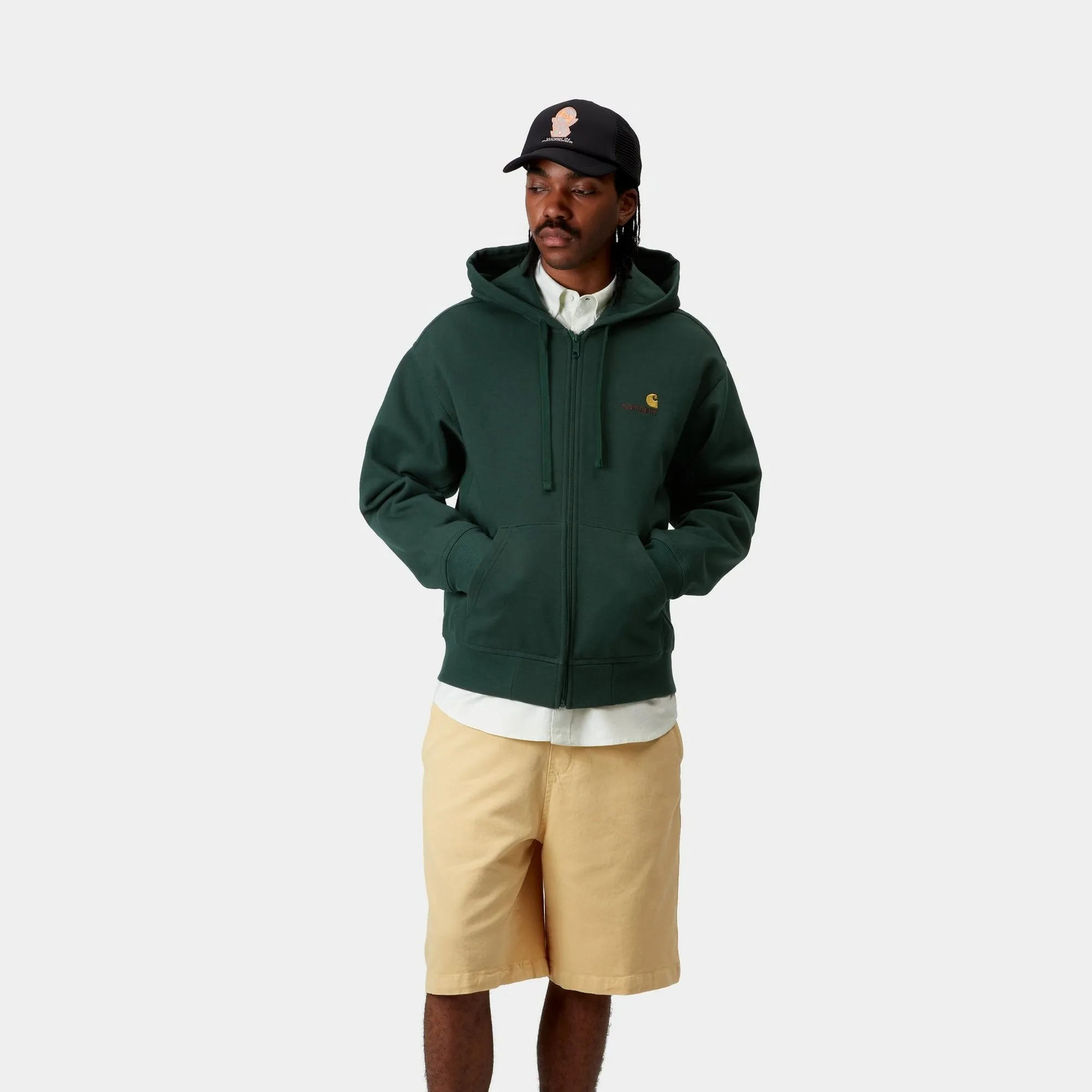 Hooded American Script Jacket | Conifer Carhartt WIP