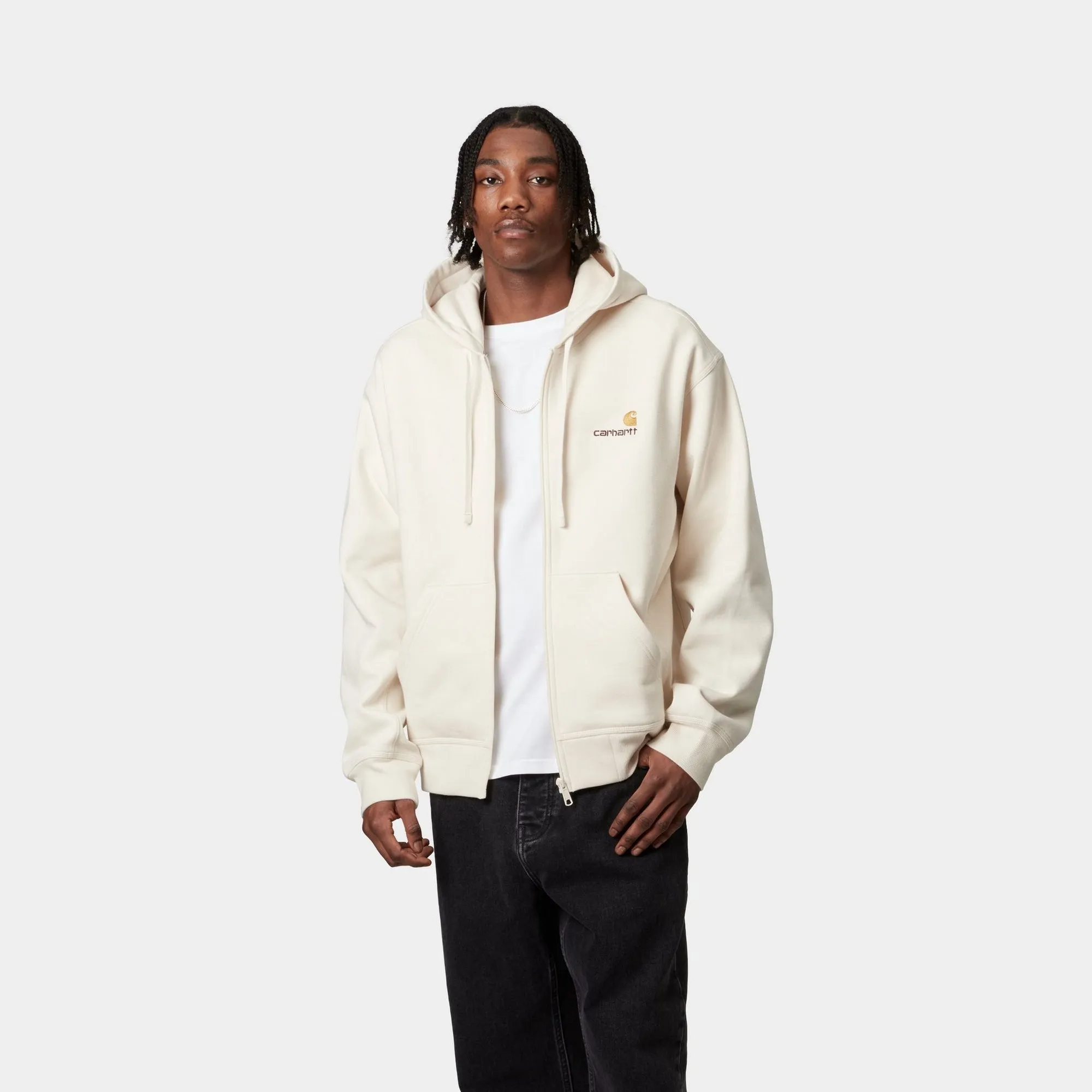 Hooded American Script Jacket | Natural Carhartt WIP