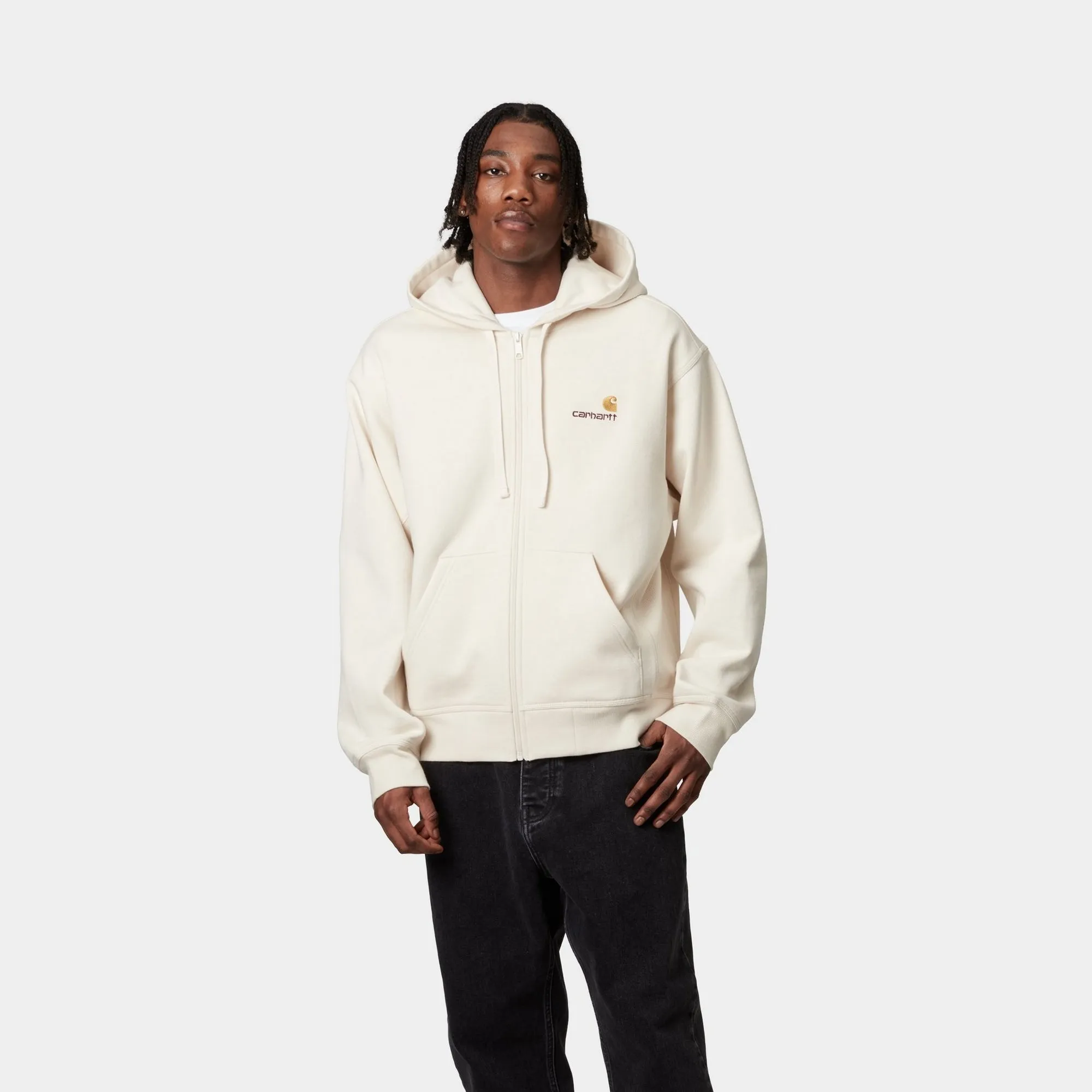 Hooded American Script Jacket | Natural Carhartt WIP