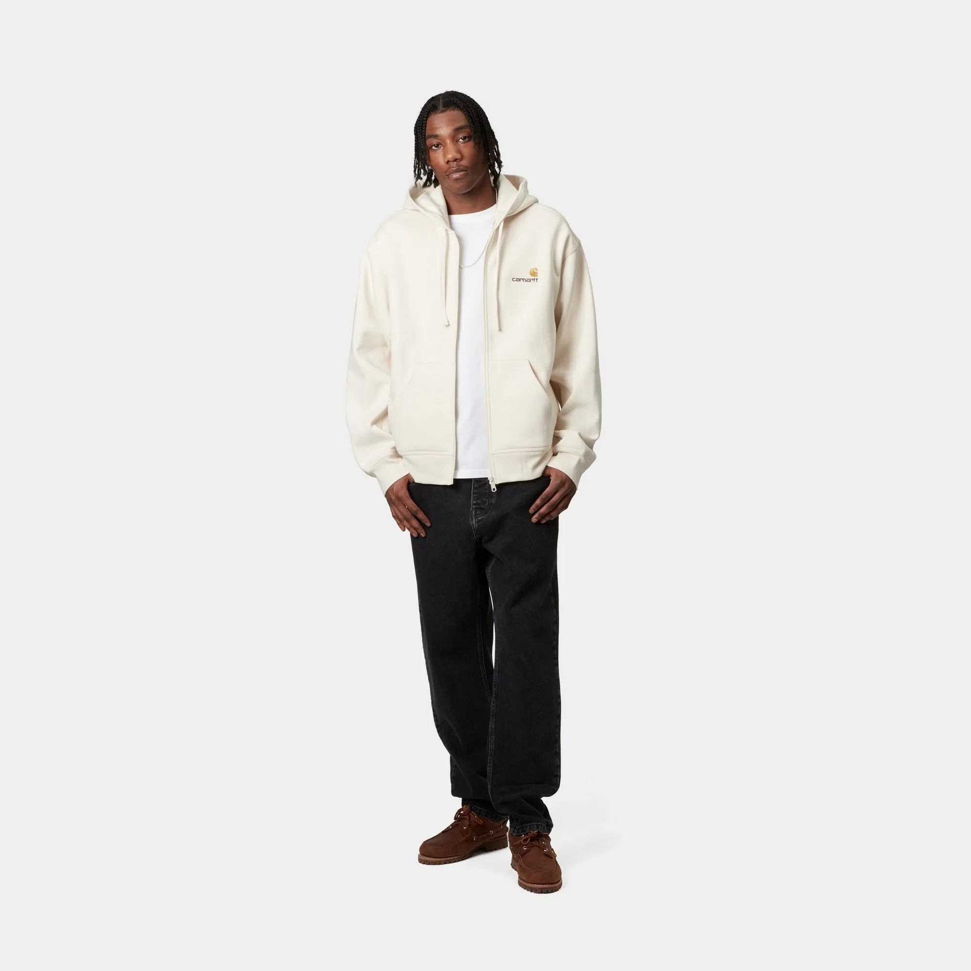 Hooded American Script Jacket | Natural Carhartt WIP