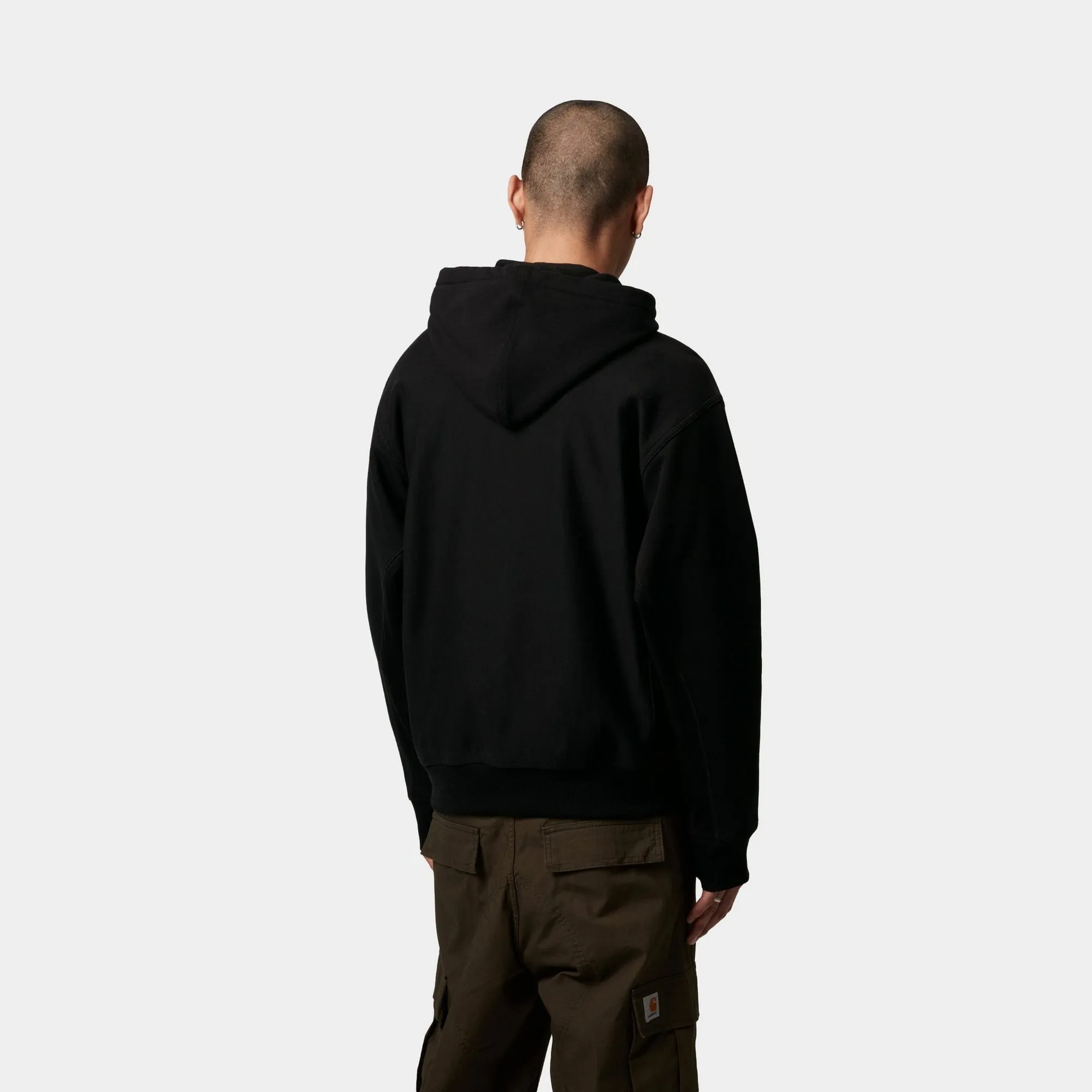 Hooded American Script Sweatshirt | Black Carhartt WIP