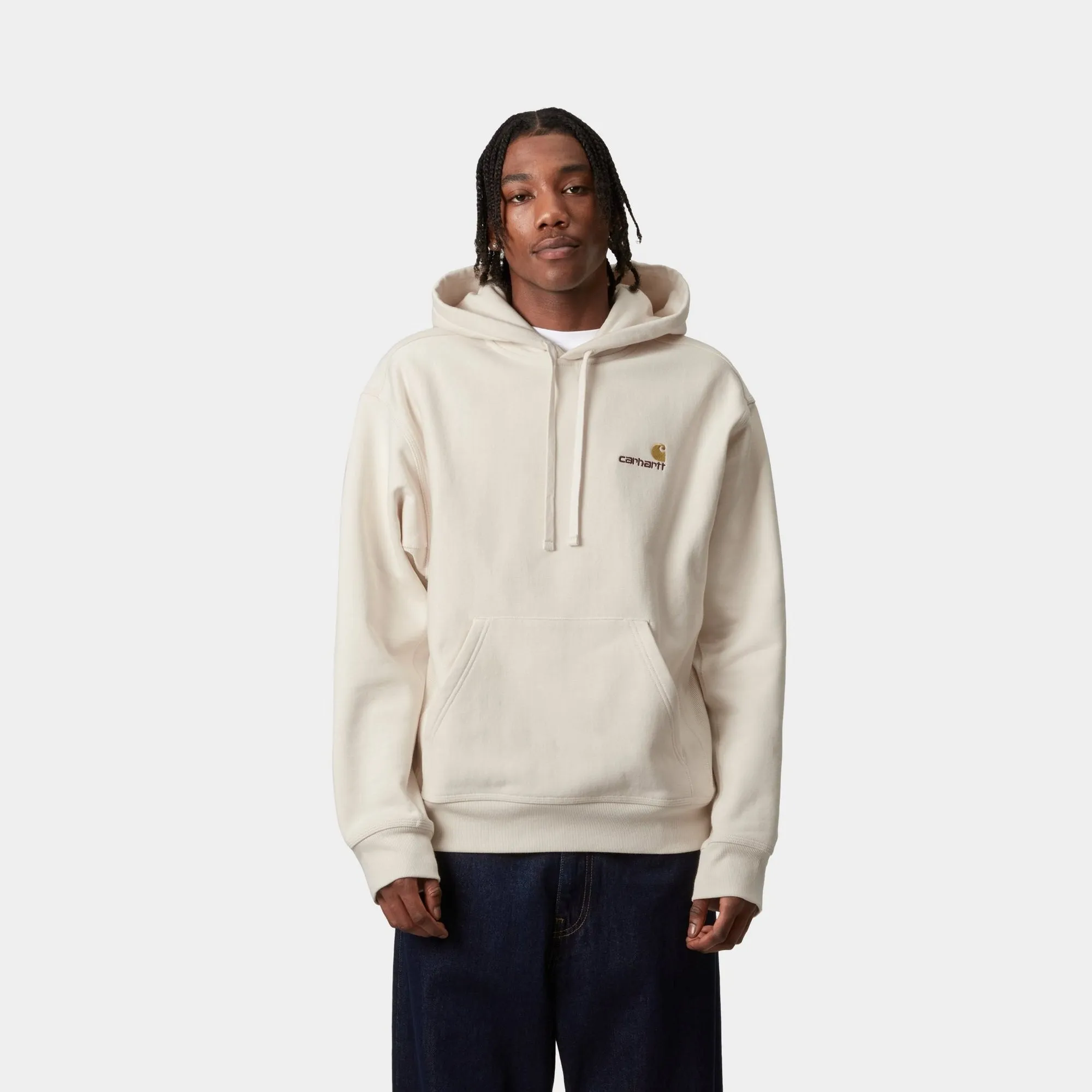 Hooded American Script Sweatshirt | Natural Carhartt WIP