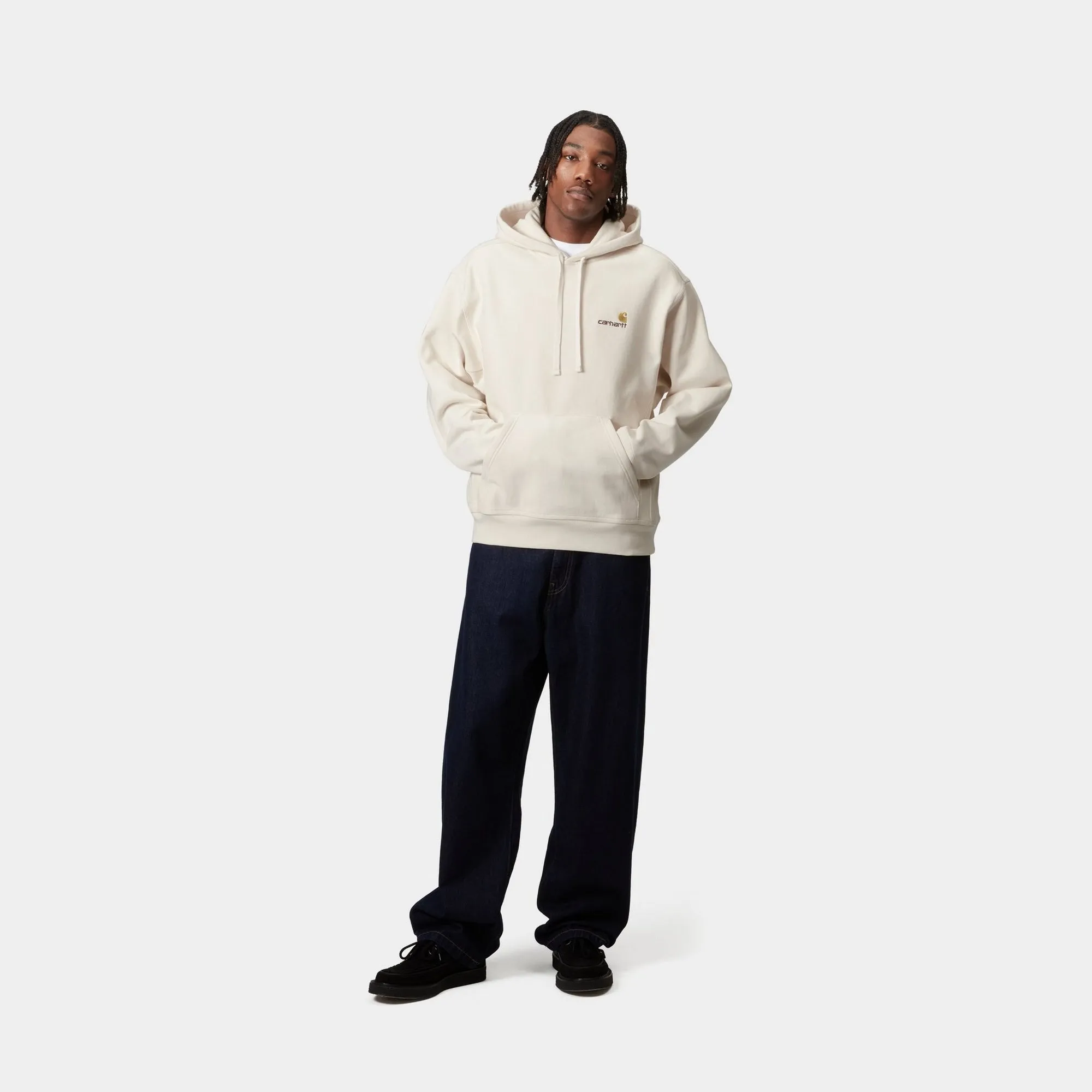 Hooded American Script Sweatshirt | Natural Carhartt WIP
