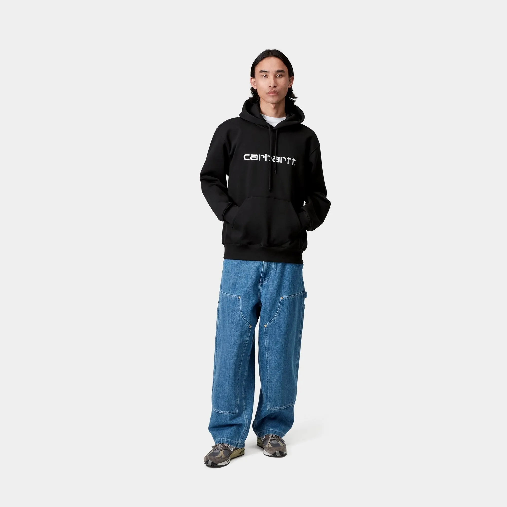 Hooded Carhartt Sweatshirt | Black / White Carhartt WIP