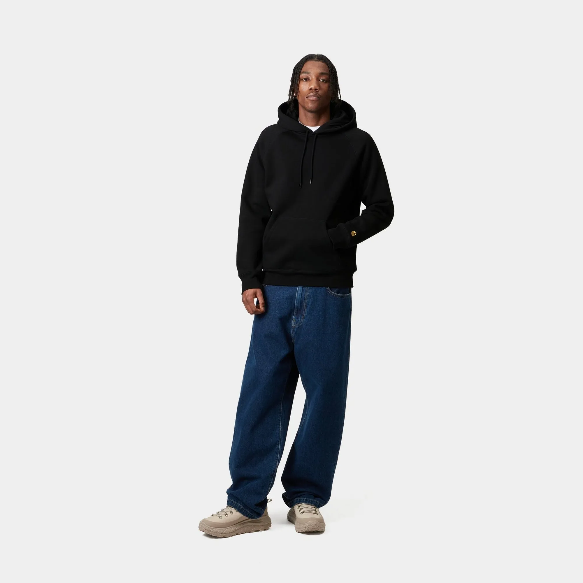 Hooded Chase Sweatshirt | Black Carhartt WIP