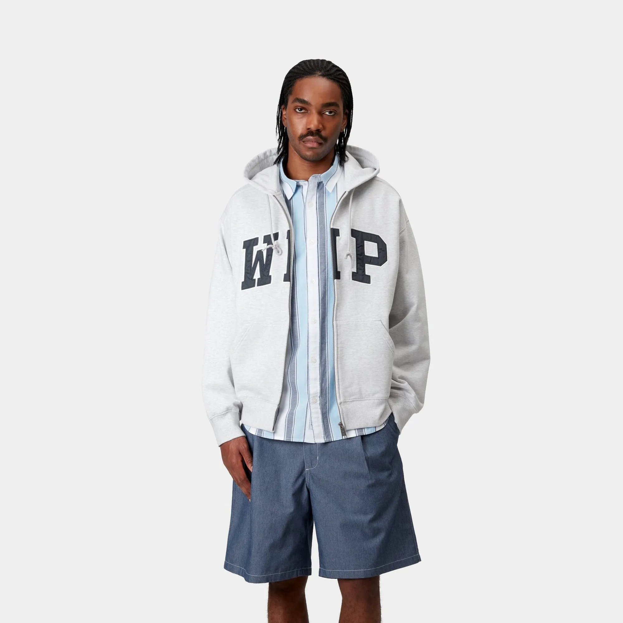 Hooded WIP Sweat Jacket | Ash Heather (stone washed) Carhartt WIP