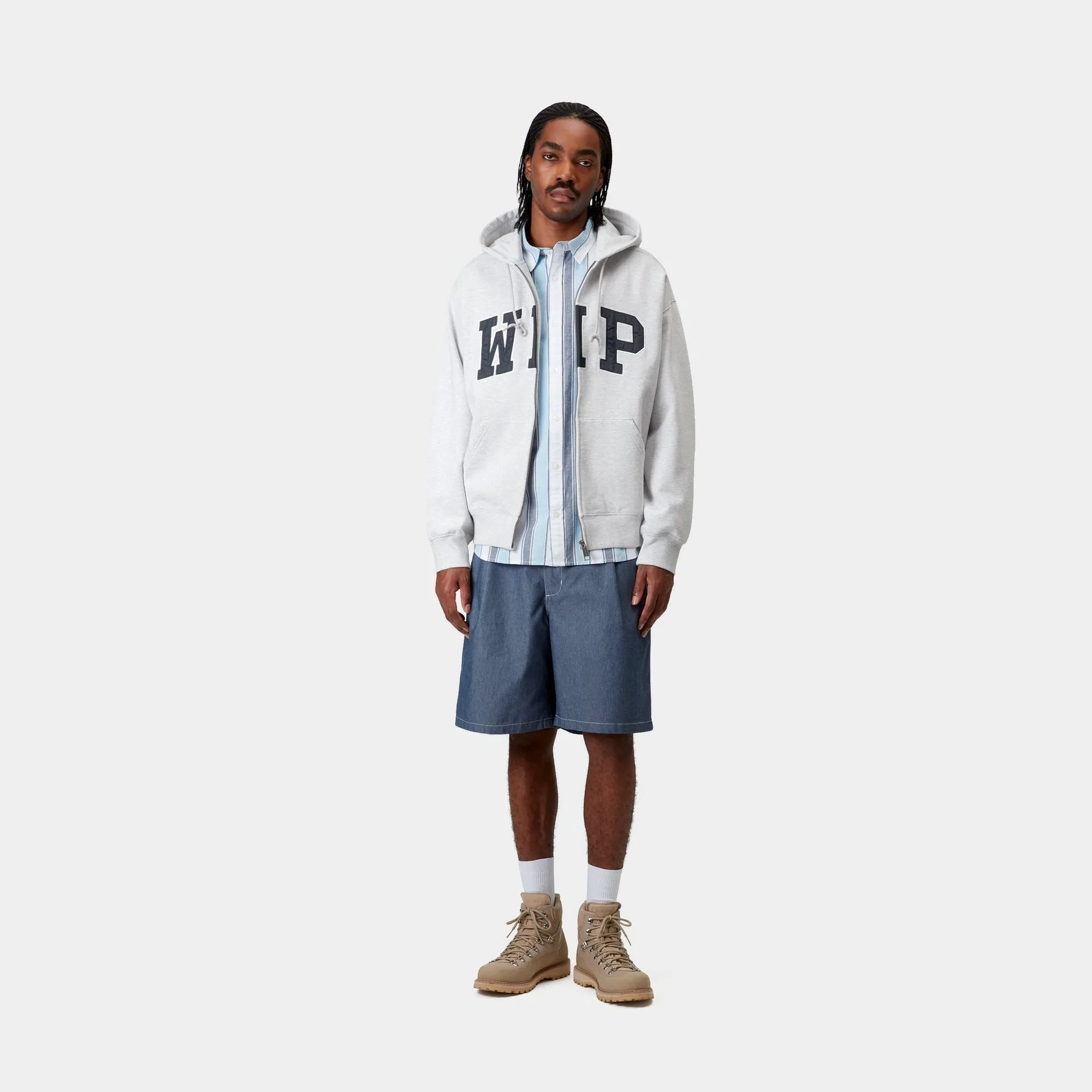 Hooded WIP Sweat Jacket | Ash Heather (stone washed) Carhartt WIP