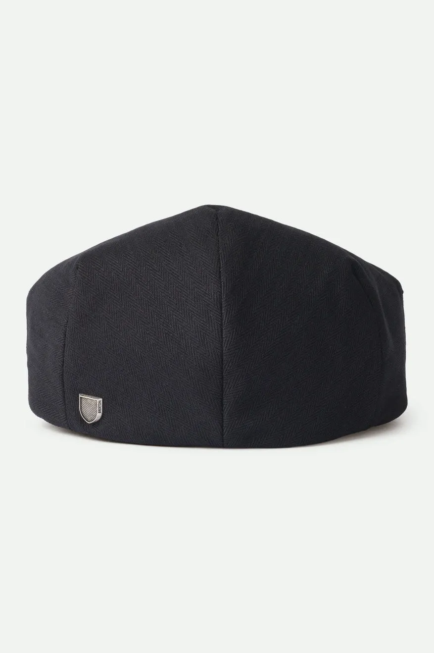 Hooligan Flat Cap - Black Brixton