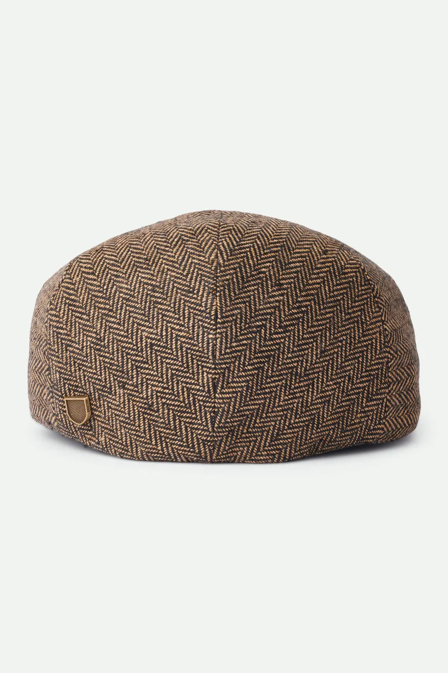 Hooligan Flat Cap - Brown/Khaki Brixton