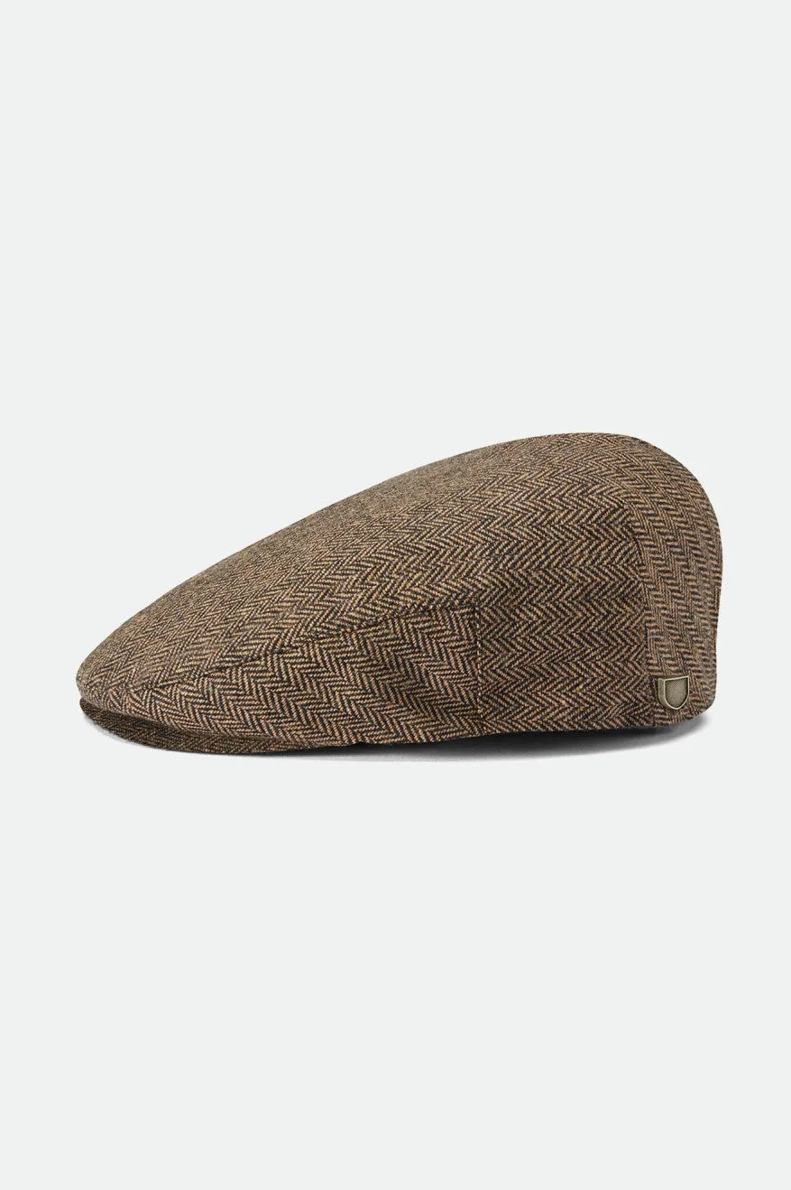 Hooligan Flat Cap - Brown/Khaki Brixton