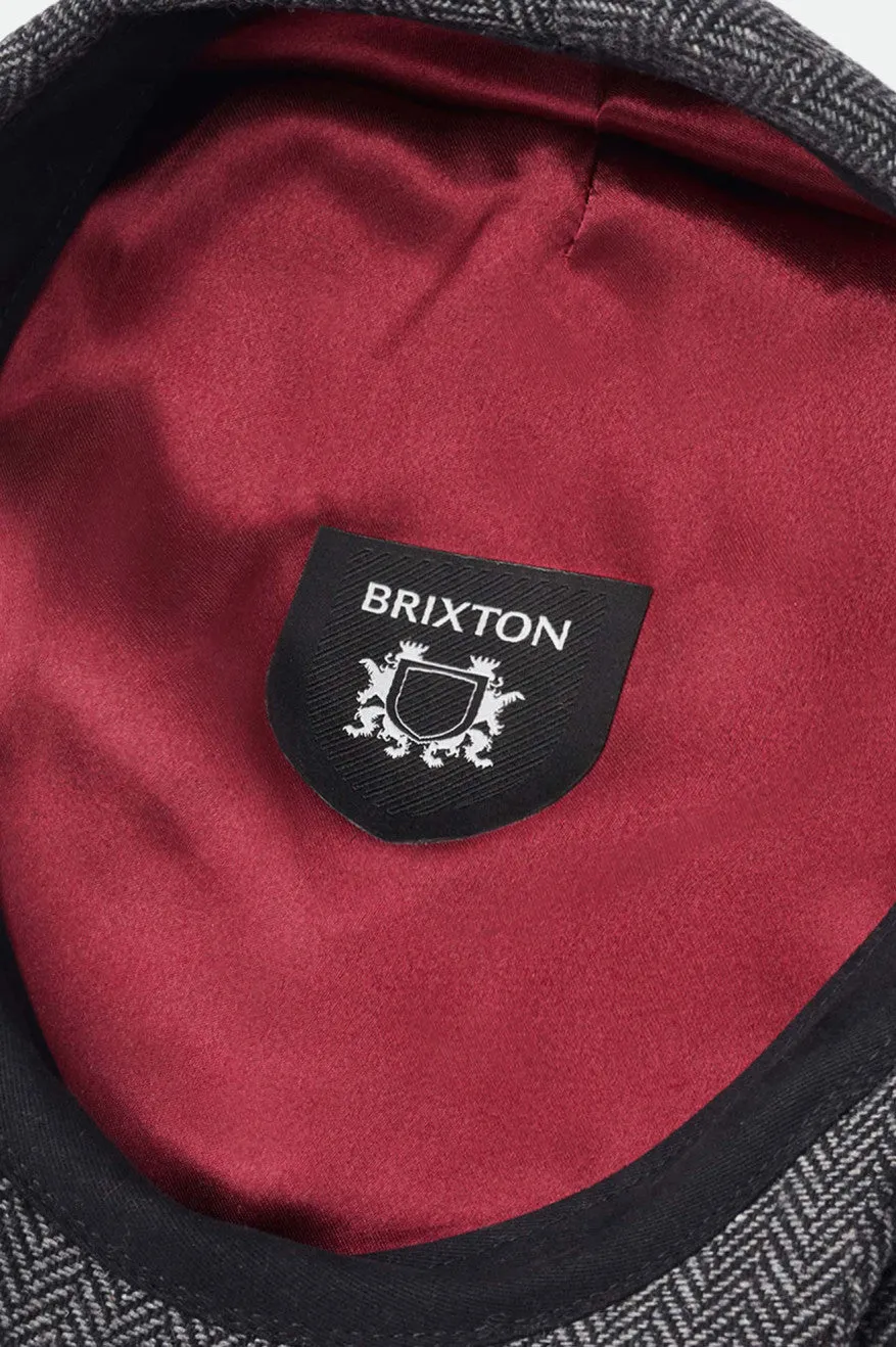 Hooligan Flat Cap - Grey/Black Brixton