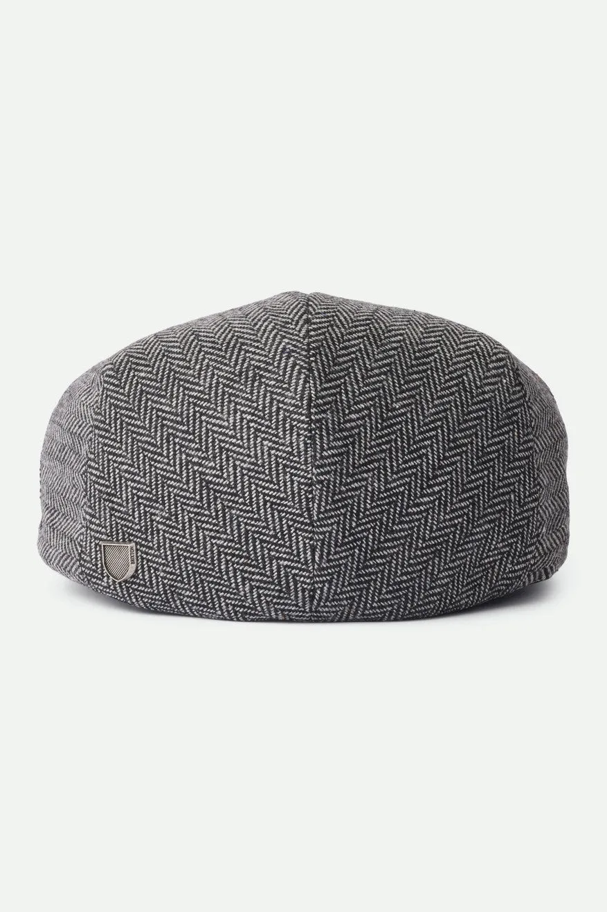 Hooligan Flat Cap - Grey/Black Brixton